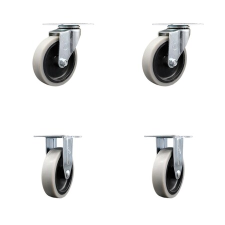 Service Caster 7734L1 FG7734L10000 7734L2 FG7734L20000 Rubbermaid Replacement Caster Set, 4PK RUB-SCC-05S410-TPRS-2-R-2